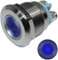 Lumonic LED Kontrollleuchte 22mm Blau aus Edelstahl I Signalleuchte mit Schraubanschluss - IP67 I Signallampe für Auto mit 6V, 12V & 24V LED Spannung