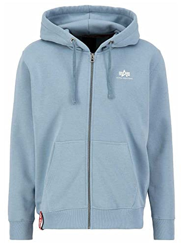Alpha Industries Herren Alpha Industries Basic Zip Hoody Sl Kapuzensweat für Herren Kapuzenpullover (1er Pack)