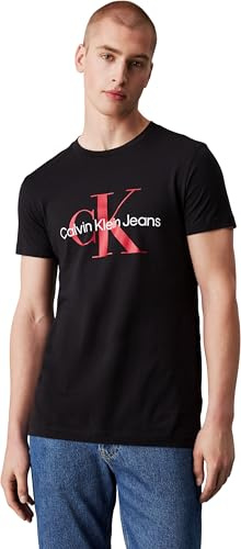 Calvin Klein Herren T-Shirt Kurzarm Core Monologo Slim Fit