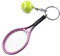 RIXERKOC Raquette de tennis porte-clés Mini nouveauté porte-clés en métal porte-clés balle de tennis pendentif cadeaux pour sport porte-clés, rouge, M…