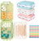 4Pcs Reise Pillendose Klein, 8 Fächer Tablettenbox 7 tage Medikamentenbox Klein Unterwegs mit Etiketten, Tabletten Organizer um Medizin, Vitamin zu speichern, Pillen Organizer für Reise & Tägliches