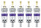 SG Store 5pcs Bobine de Climatiseur de Voiture R134A Système de Climatisation de Voiture Compatible avec BMW Compatible avec Mercedes M8 Outil de Noyau de Valve Climatiseur Automobile