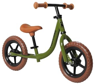 FabricBike Mini- Kinderlaufrad, Balance Bike Laufrad ab 18 Monate bis 4 Jahre, verstellbarem Sitz und Lenker, 12-Zoll-Rädern (Mini Cayman Green)