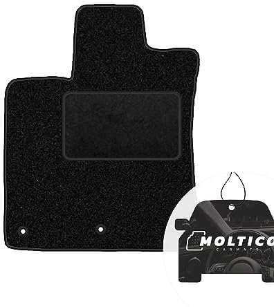 moto-MOLTICO Fahrer Fußmatte Auto Velours Fahrerseite Autoteppiche Schwarz Fahrermatte 1-teilig passend für Nissan Qashqai I 2007-2012