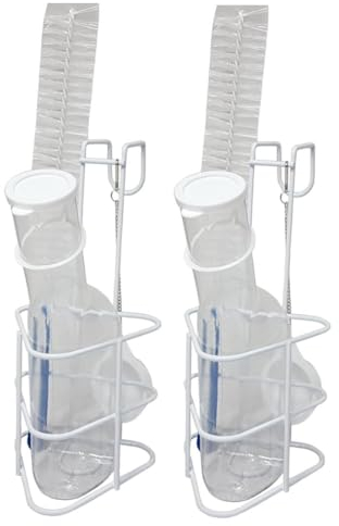 FabaCare 2x Urinal für Männer mit Korb und Bürste, Urinflasche, Urinhilfe, Urinente, Betturinal, Urinalflasche, Urin-Ente, Inkontinenz-Urinal, Inkontinenz-Hilfe, mobiles Urinal, mobile Urinalhilfe