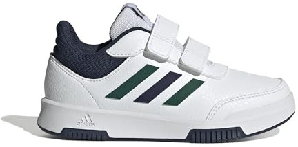 adidas Unisex Tensaur Hook and Loop Shoes Laufschuhe, White/Green/Collegiate Navy, 40 EU