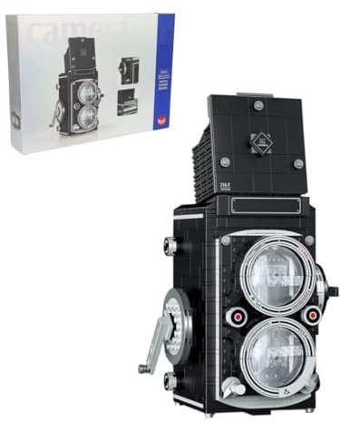 Kit de Construction D'appareil Photo Numérique Rétro, 622 Pièces Kit de Construction pour Appareil Photo Numérique Créatif, Mini Briques éducatives (00847)