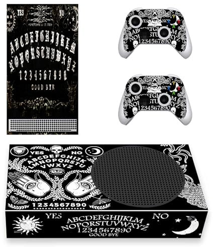 Vanknight XB Series S Skin Konsole Controller Horror Skin Vinyl Aufkleber Anime Decal Wrap für XB Series S Konsole Schwarz