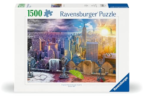 Ravensburger New York Summer and Winter 1500 Piece Jigsaw Puzzles for Adults and Kids Age 12 Years Up