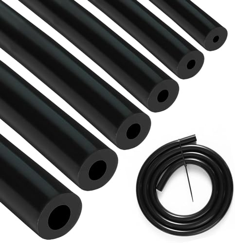MLMUPX -Automotive Silicone Vacuum Hose, Inner Diameter 3mm 4mm 5mm 6mm 8mm 10mm High Performance Vacuum Lines Kit High Temperature Silicone Tube Black