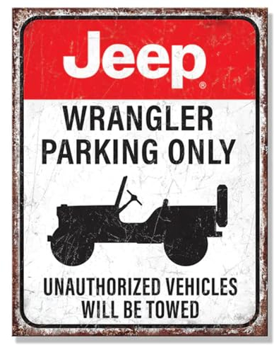 Jeep Metall-Wandschild – Jeep Wrangler Parking Only, 31,8 x 40,6 cm