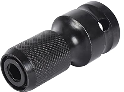 Hex Shank Socket Adapter Schnellfreisetzung Chuck Converter Black 1/2 Quadratantrieb auf 1/4 für Ratschenschlüsselschraubendreher Bithalter, Hex Shank Socket Adapter