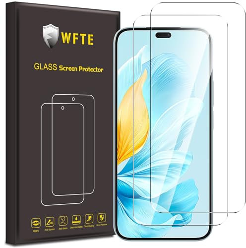 WFTE [Lot de 2 Verre Trempé pour Honor 400 Lite/Honor 200 Lite, 0,26mm Film de Protection D'écran avec Haute Transparence à 99%, Anti-trace Protecteur avec Dureté 9H Glass