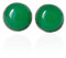 Ohrstecker Jade Grün, 12mm runde Edelstein Ohrringe, Grün Silber Farbe, Edelstahl Schmuck Ohrstecker, Geschenk Ohrschmuck