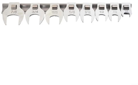 Oniissy Set di 8 chiavi con estremità aperta, 3/8 pollici, 3/8-7/8, piede imperiale, chiavi a brugola, 3/8, 7/16, 1/2, 9/16, 5/8, 11/15, 3/4, 7/8