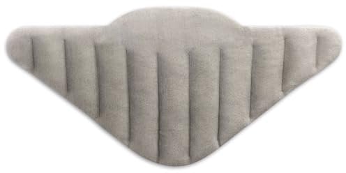LESCHI XXL Coussin chauffant micro ondes (60x28cm) en coton 100% bio, 11 compartiments, gris, Bouillotte graines de blé 100% bio, Bouillotte micro-ondes idéale pour réchauffer épaules, cou, dos, nuque