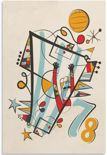 KSHAO ATHQW 《Coupe du Monde de 1978》Affiche Football Argentine Art Mural Football Argentine Impressions Peinture sur Toile Moderne pour la décoration intérieure Image 20x30cm sans Cadre