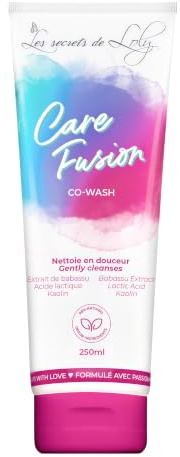 Les Secrets de Loly – Care Fusion – Co-Wash Creme-Shampoo ohne Sulfate – Reinigt & Nährt – Für multi-texturiertes welliges bis krauses Haar – 98% natürlich – 250 ml