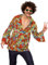 Mainfini Herren Hippie Bedruckt Blumen Kleid Hemd Langarm Freizeit Knopf-Runter-Hemden Paisley Tops Vintage Mardi Gras XL