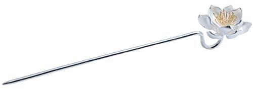 Palillos para el pelo, Palillos para el pelo, Palillos for el cabello for mujer for cabello largo, palillos for el cabello de loto chapados en plata S925, elegante accesorio for el cabello, horquilla