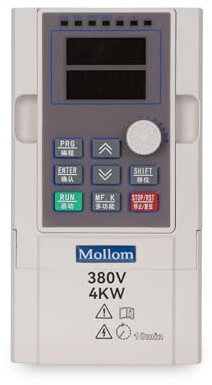 Mollom VFD 4KW 5HP 13A 380V Entrée Monophasée ou Triphasée vers Sortie Triphasée 0-3000 Hz Variateur de Fréquence Inverter pour Contrôle de Vitesse de Moteur de Broche CNC