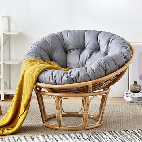 FZKun Hängesessel-Kissen – gemütliches Nest-Stil, rund, dick, Sitzkissen, weiches stützendes Kissen für Papasan-Hängematte, Radar, Eierstühle, Innen- und Außenbereich, Balkon, Garten (G,80 x 80 cm)