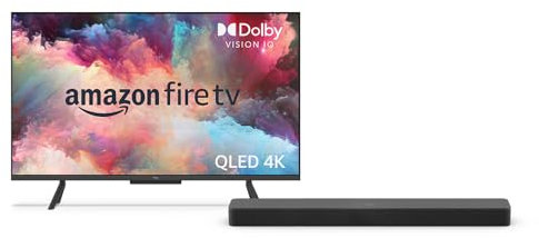 Ti presentiamo Amazon Fire TV Serie Omni QLED | Smart TV 4K UHD, Dolby Vision IQ, comandi vocali con Alexa, 43“ + Amazon Soundbar Plus