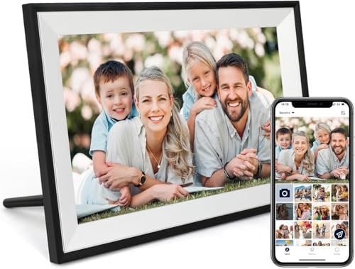 FUNCARE Marcos Fotos Digital WiFi de 10,1 Pulgadas, Visualización Táctil IPS HD 1280×800, Memoria 32 GB, Rotación Automática, Fácil Configuración para Compartir Fotos y Vídeos