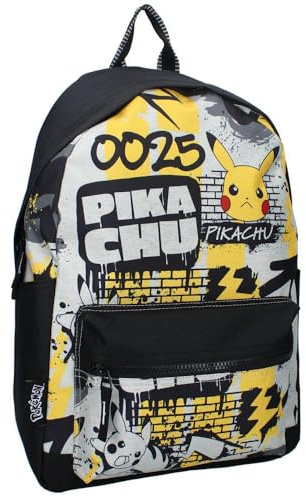 Vadobag Kinder Rucksack mit Vortasche | Pokemon | 42 x 28 x 16 cm | Tasche