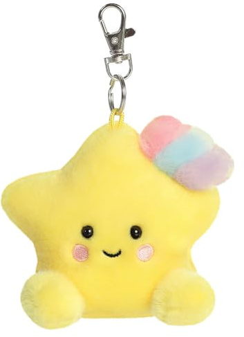 AURORA, 34190 Palm Pals Fische Sternschnuppe Clip-On, 10cm, Plüschtier, gelb