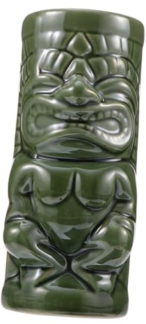 CIYODO Tazza Cocktail Verde Design Creativa Tiki per Vino e Succhi Bicchiere Tumbler e Facile da