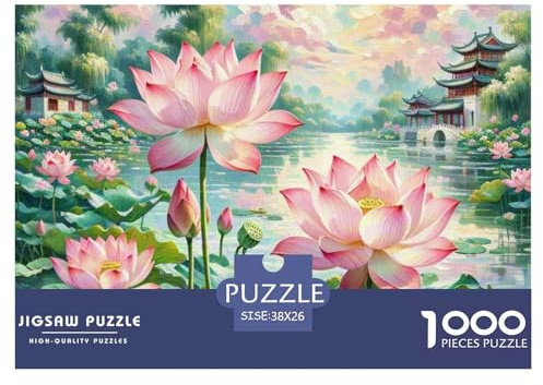 Lotus Flower Puzzle 1000 Teile Schwer Puzzle Spielzeug Pädagogisches Spiel Impossible Herausforderung Spielzeug Für Erwachsene Und Kinder in Bewährter 38x26cm/1000pcs
