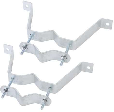 Pongnas TV Antenna Mast Mount Bracket Heavy Duty Bracket Antenna Mast Clamp for Flagpole Chimney Pipe Most Poles