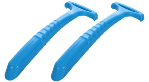 Kunststoff und Metall Fußhautfeile für Sanfte Hornhautpflege 2 Stück | Ergonomischer Griff, Feine und Grobe Schleiffläche, Blaues, für Zuhause und Reise, Kompakt