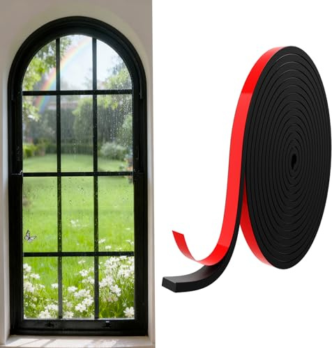 TAITONGGO 10M Zierleisten Selbstklebend Weiß, 6mm x 15mm Fenstersprossen Selbstklebend, Flexible TPE Fensterleiste zum Zuschneiden für Wand, Fenster, Spiegelrahmen, Küche
