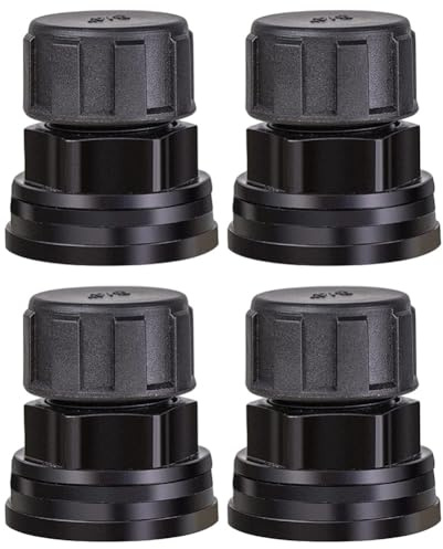 BildeeMait 3 4 pollici maschio GHT a 1 2 pollici femmina NPT paratia raccordo piscine, lavandini e barili d'acqua, PVC con guarnizione, nero (confezione da 2)