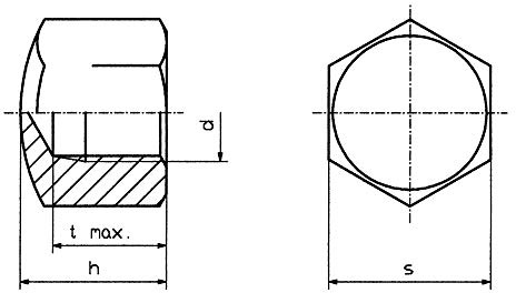 TOOLCRAFT M4 D917-STAHL:A2K 194783 Sechskant-Hutmuttern M4 Stahl verzinkt 10St.
