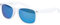 Balinco Sonnenbrille UV400 CAT 3 CE Rubber - mit Federscharnier für Damen & Herren (weiß - blau verspiegelt)