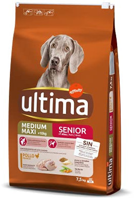 Ultima Cibo per Cani Medium-Maxi Senior con Pollo - 7.5 kg