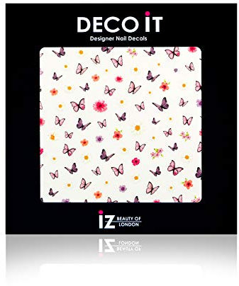 Pink Butterfly Nail Decals/Stickers by iZ Beauty LDN
