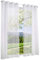 BAILEY JO 1 Panneau Rideau Voilage à Oeillets LxH/140x145CM Blanc Photique Simple Couleur Uni Décoration de Fenêtre Chambre/Salon/Balcon