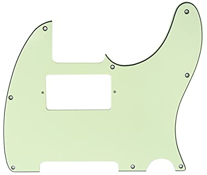 Musiclily 8 Löcher Humbucker Tele Pickguard Gitarre Schlagbrett für Fender American/Mexican Standard Telecaster Modern Style E-Gitarre,3 lagig Mint