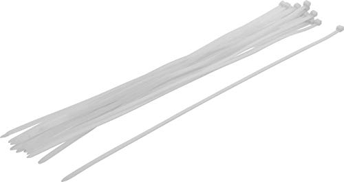 BGS Diy 80776 - Assortiment de colliers plastique - blanc - 8,0 x 600 mm - 20 pièces