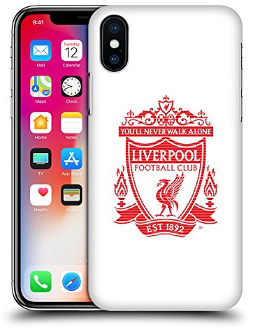 Head Case Designs Officially Licensed Liverpool Football Club White Crest 2 Hard Back Case Compatible With Apple iPhone X/iPhone XS