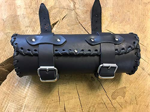 ORLETANOS Werkzeugrolle Modell: Indian kompatibel mit Harley Davidson Chopper Custom Biker Gepäck geflochten Bikertaschen Heritage Shovelhead Panhead Lenkerrolle Gepäckrolle Bugrolle