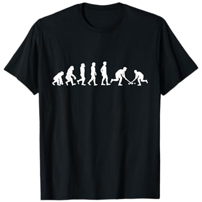 Evolution Hallenhockey T-Shirt Geschenk Feldhockey-Spieler T-Shirt