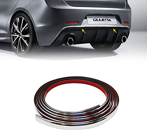 Profil Adhésif postérieur pour Alfa Romeo Giulietta Voiture avec 3M APT Double Adhésif, Chromé