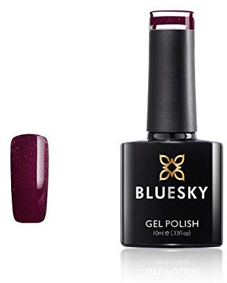 Bluesky Gel Nail Polish, Brilliant Aw19, Red Glitter, Long Lasting, Chip Resistant, 10 ml (Requires Drying Under UV LED Lamp)
