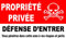 Panneauxsignalétiques.fr - Panneau de signalisation de propriété en PVC noir 30cm x 50cm, défense d'entrer avec tête de mort