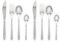 Russell Hobbs COMBO-6706 Geometric 32-Piece Cutlery Set - Stainless Steel Silverware, Flatware Service for 8, Tableware Set Includes Knives, Forks, Tablespoons and Teaspoons, Geometric Handle Design